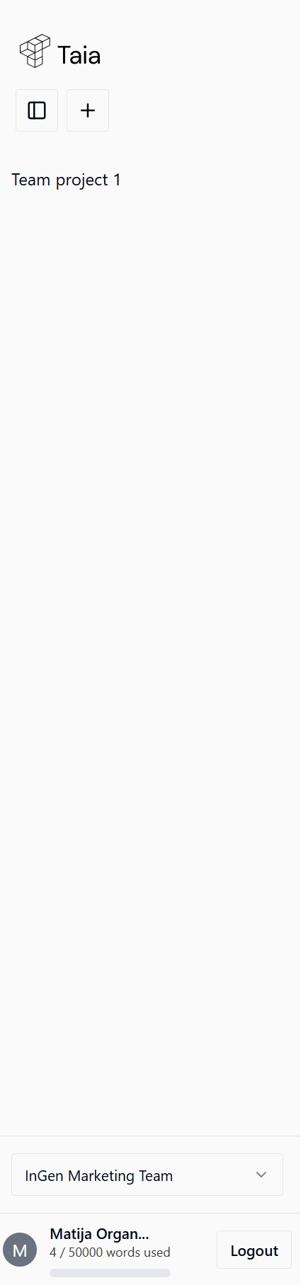 Sidebar Team Switcher