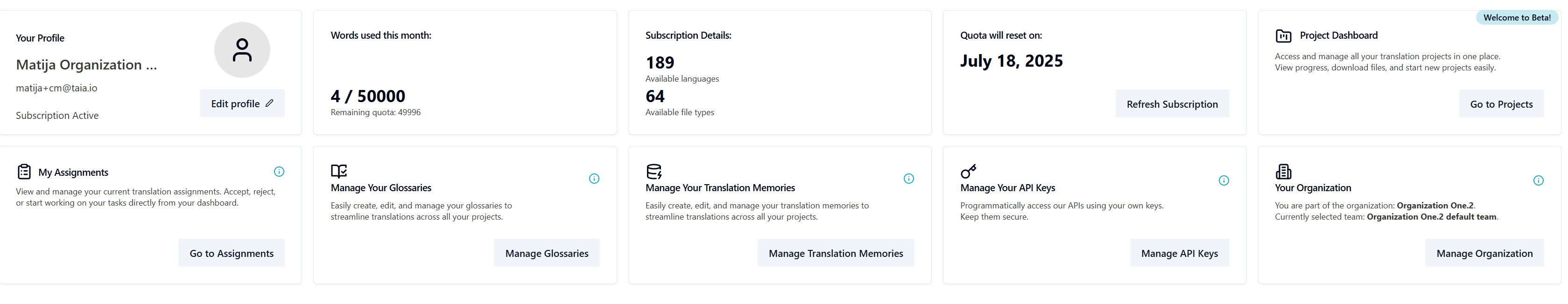 Organization Management Dashboard